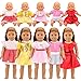 Barwa Clothes 5pcs Outdoor Casual Outfit Wear Dresses Clothes Fits for 18 Inches Dolls