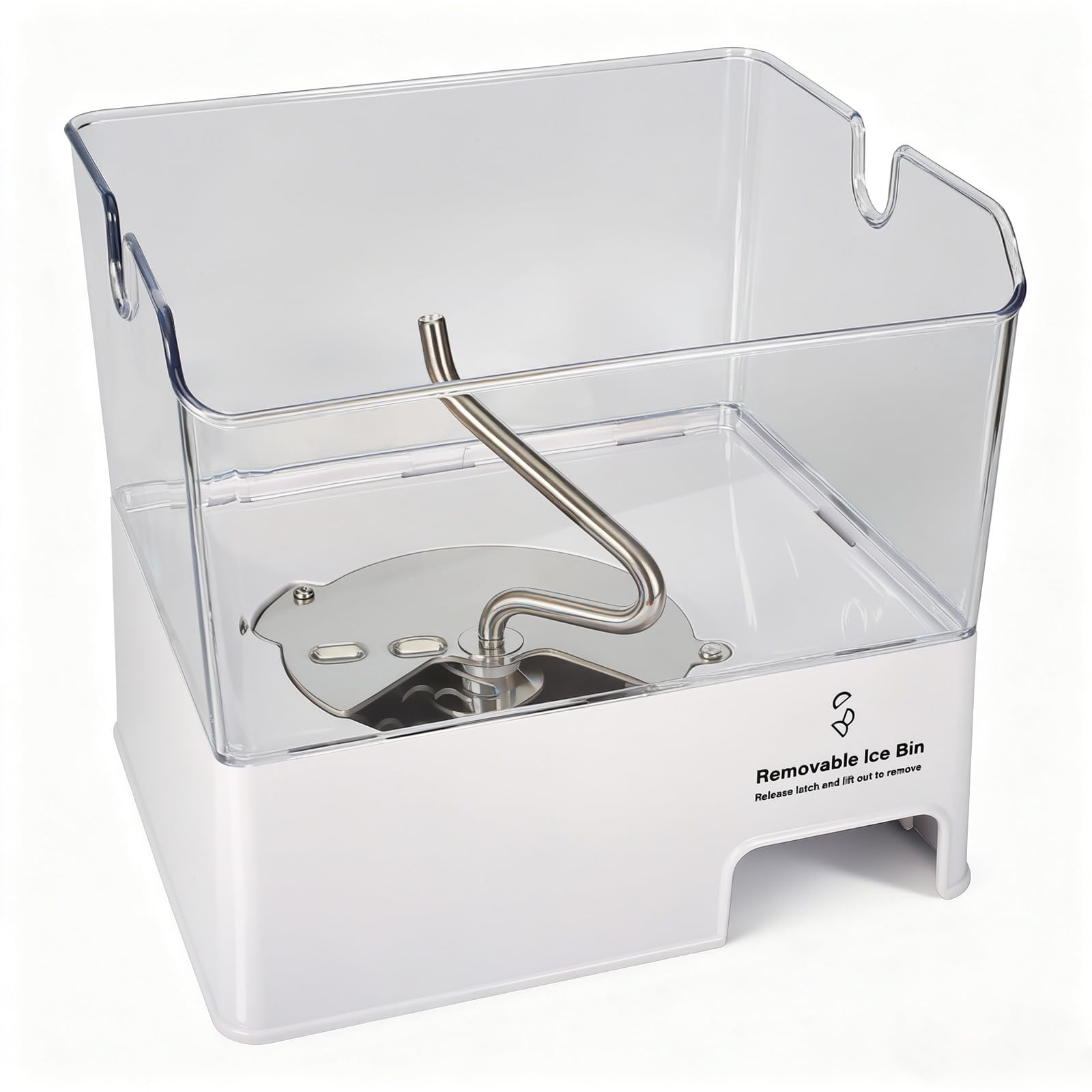 Photo 1 of ColleRain WPW10347093 Removable Ice Bin Compatible with Whirlpool Ice Bucket Replacement, W10347093 Ice Maker Assembly for Whirlpool Refrigerator Ice Bin