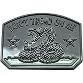 1x Gadsden Flag Rattlesnake Car Emblem 3D Decal Sticker with Don't Tread ON ME Slogan Fit for Car Truck Motorcycle Window Door and Flat Surface (Glossy Black)