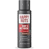 HAPPY NUTS Big Wood Body and Nut Wash - Moisturizing Men's Shower Gel, Bodywash with Deep Cleanse for Sensitive Skin - Men's 