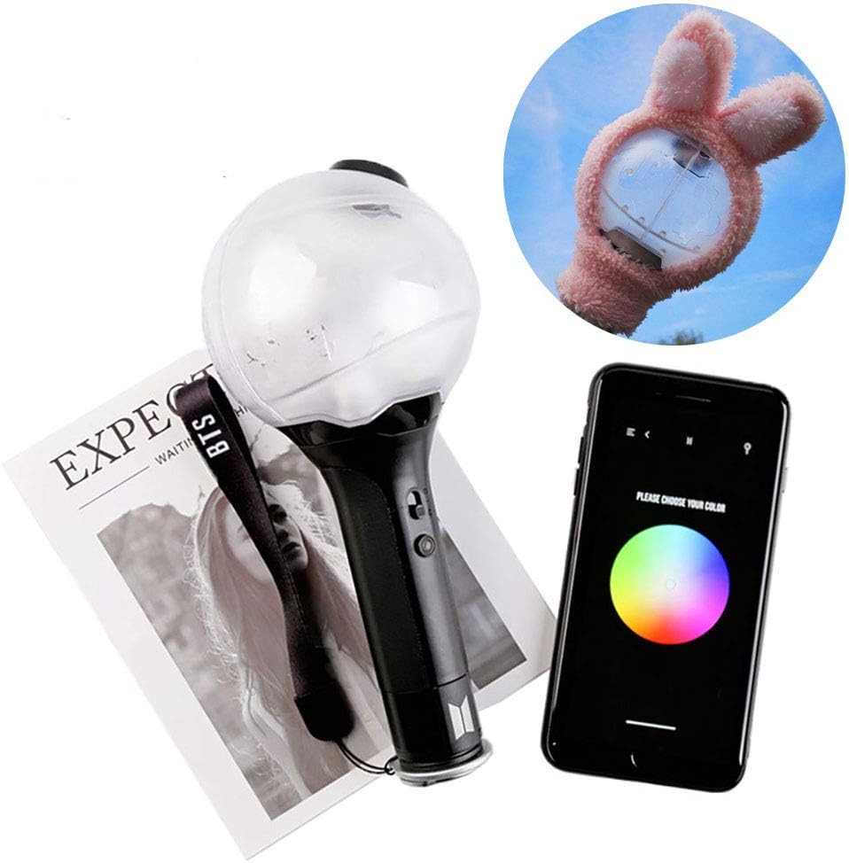 BTS Merch Army Bomb Ver 3 Official Bluetooth Stepless Adjustment Color, Concert Light Stick/Cheering Light (Rabbit)