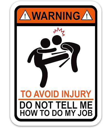"ONLY YOU CAN PREVENT WORK BEATINGS" Sticker (2-Pack) By StickerDad - 2"x1" Black/White/Red, Waterproof Decal - View #6