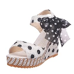Gibobby Espadrilles for Women Wedge,Flat Wedge Lace