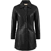 Leather Artist Women’s Lambskin Leather Car Coat – Classic 3/4 Length Style Overcoat