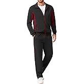 COOFANDY Men's Tracksuits 2 Piece Athletic Track Suit Warm Jogging Running Sweatsuits Casual Full Zip Sports Set