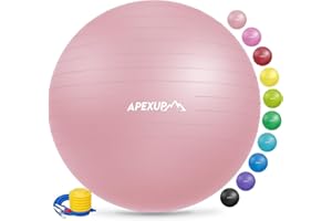 APEXUP Yoga Ball Exercise Ball Anti Slip Heavy Duty for Fitness, Balance & Core Workout
