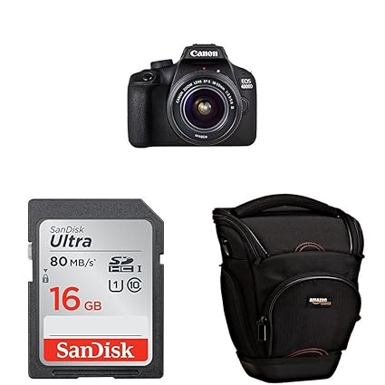 Canon EOS 4000D - Cámara con objetivo, 18 MP, Full HD, EF-S 18 ...