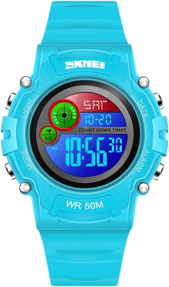 SOKY LED 50M Waterproof Digital Sport Watches for Kids