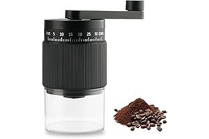 Portable Manual Coffee Grinder,Hand Coffee Bean Grinder,35 Adjustable Grind Settings for Aeropress,French Press, Drip, Espres