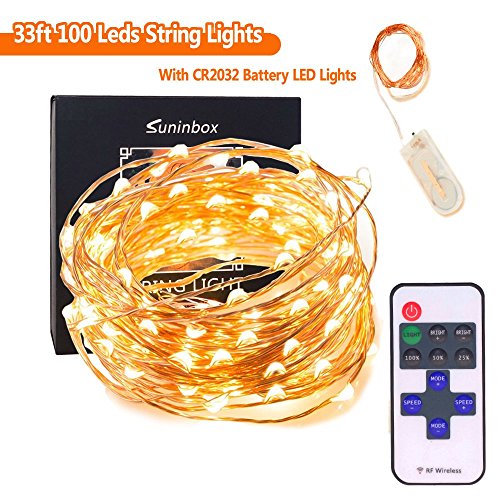 LED String Lights,Suninbox 100 USB Led String Lights 33ft,Warm White LED Lights for Christmas,Holiday Decoration,Indoor,Outdoor,Wedding,Party