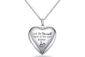 SHBOAZED Taylor Quotes Merch Locket Necklace That Holds Pictures Gifts For Fans Just Be yourself There Is No One Better
