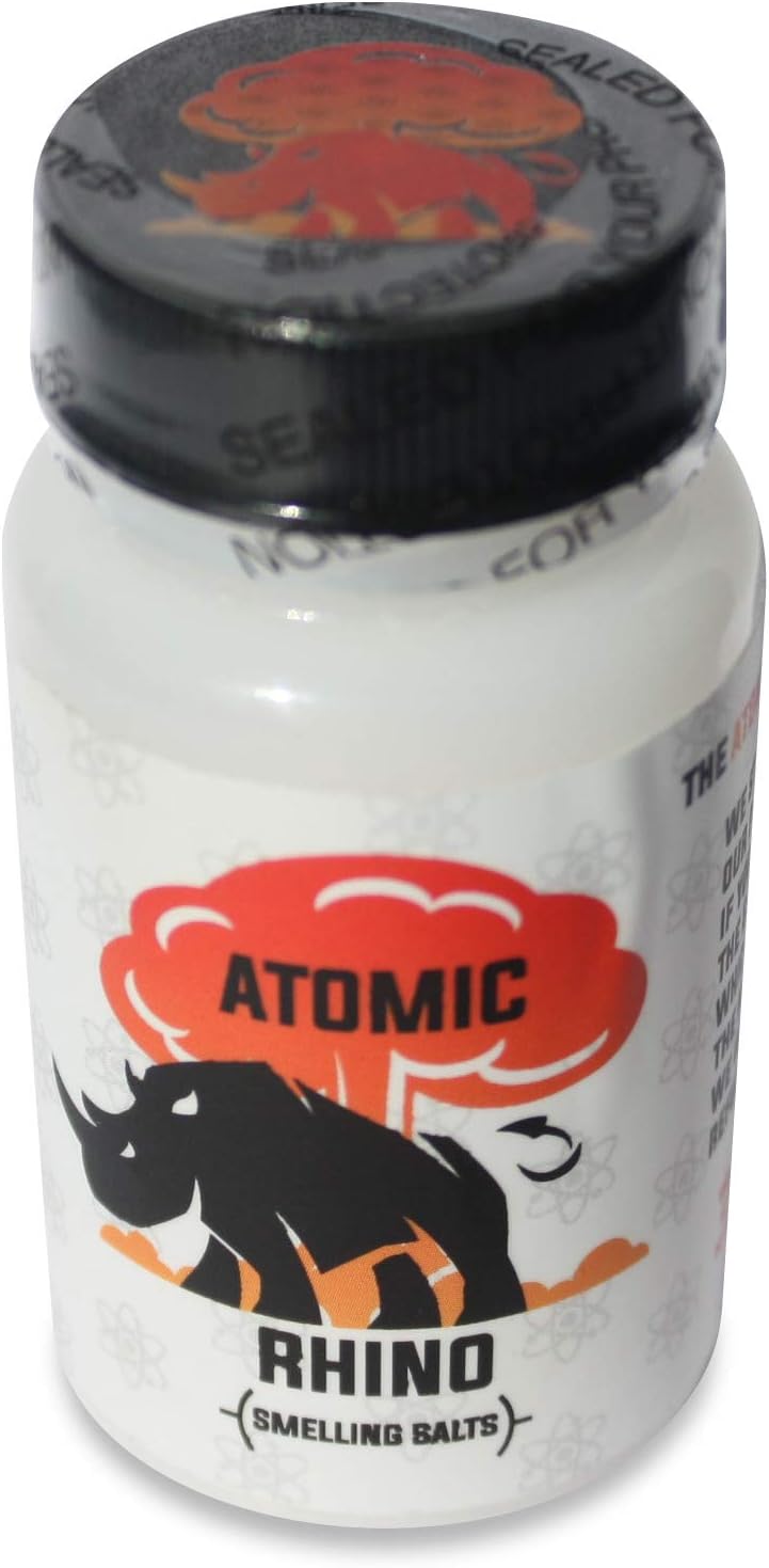 Atomic Rhino Smelling Salts for Athletes 100’s of Uses per Bottle Explosive Workout Sniffing Salts for Massive Energy Boost Just Add Water to Activate Pre Workout: Health & Personal Care