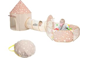 3Pcs Kids Play Tent with Tunnel for Baby Toddlers Comfortable Kids Play Tent with Ball Pit Multipurpose Pop up for Kindergart