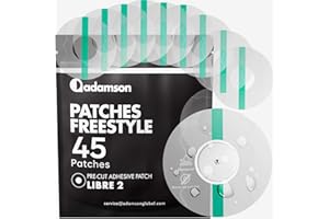 Freestyle 45 Libre 2 Sensor Covers Waterproof – Transparent, Easy to Apply and Remove, Long-Lasting, No Glue on Center, Non-I