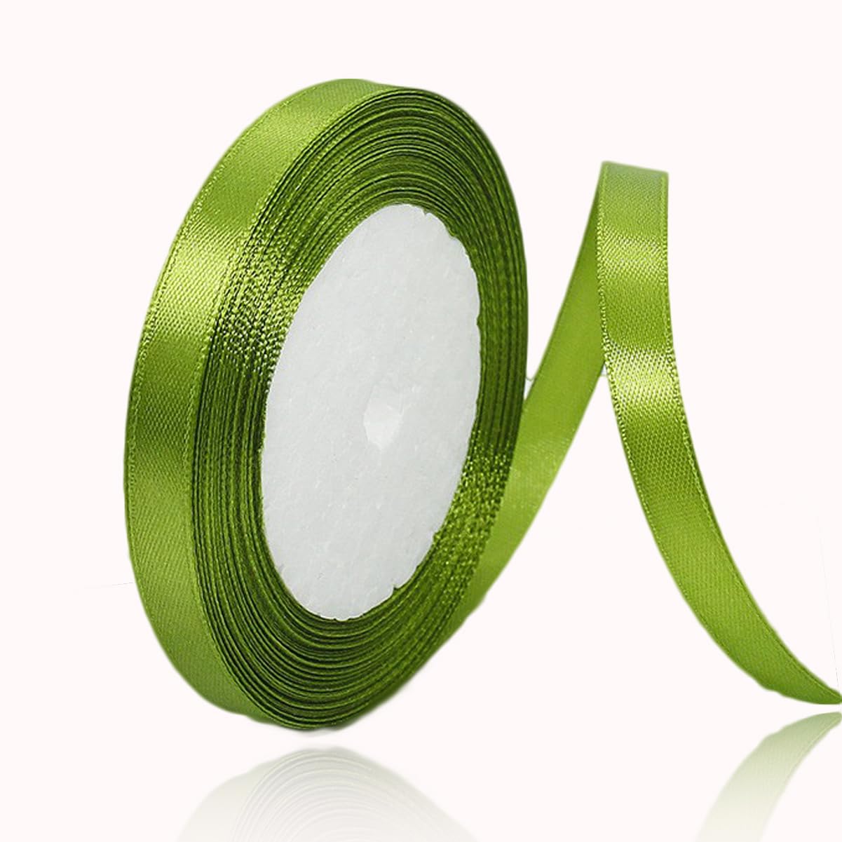 Olive Satin Ribbon Roll - 1 Inch X 25 Yards For Crafts And Gift Wrapping