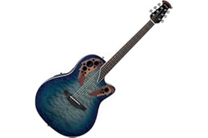 Ovation Celebrity Collection 6 String Acoustic-Electric Guitar, Right, Multicolor, Super Shallow Body (CE48P-RG)