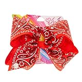 JoJo Siwa Large Cheer Hair Bow (Red Bandana)