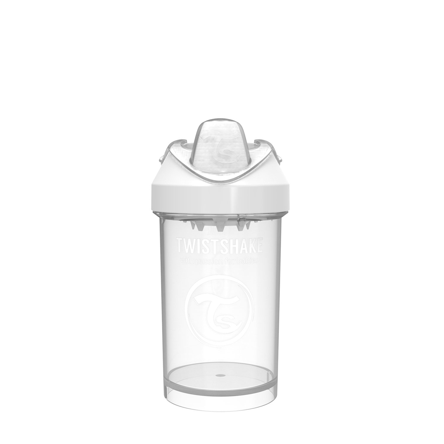 Twistshake Crawler Cup, Learning Cup Sippy Cup for Baby, BPA Free, 300ml, 8+ Months, White