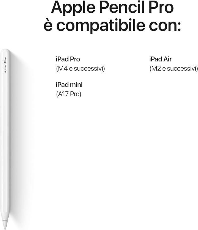 Pencil Pro: strumenti evoluti, precisione al pixel, sensibilità all’inclinazione e alla pressione, e una latenza bassissima all’avanguardia nel settore, per scrivere, disegnare e dipingere