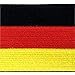 EmbTao Germany Flag Embroidered Emblem German Applique Iron On / Sew On Patch