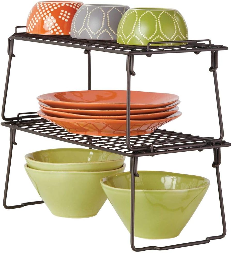 Amazon.de mDesign 2erSet stapelbarer Regaleinsatz faltbares Küchen