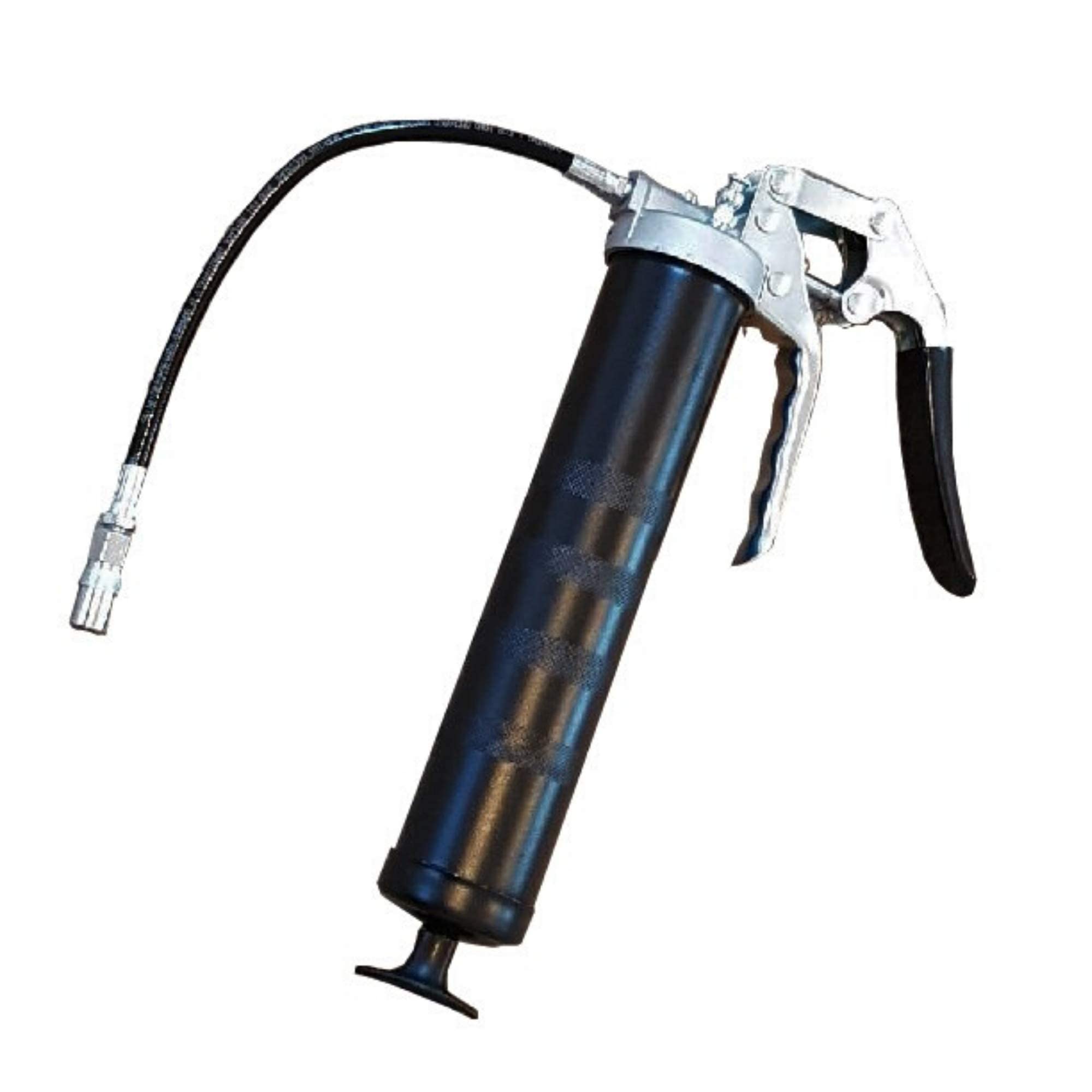 Pistol Grip Grease Gun Heavy Duty 5000 Psi with Flexible Hose and Coupler, for one Hand Operation, for 400g Grease Cartridges or Bulk Loading, by Agri-Linc
