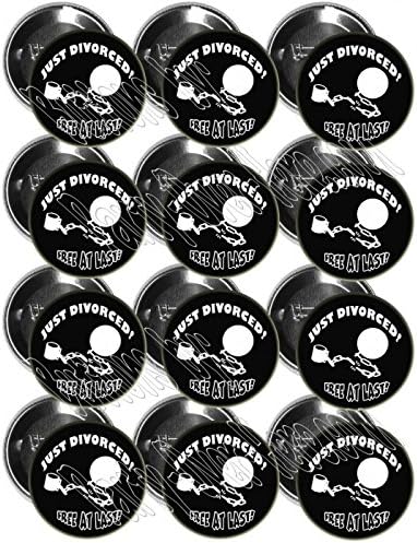 JUST DIVORCED Black &amp; White Broken Ball Chain Buttons (12 pcs)