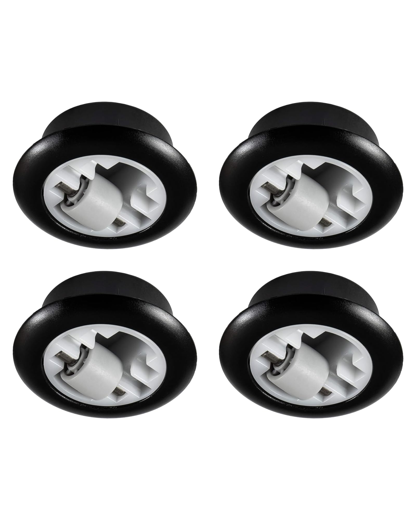 Gedotec Furniture castor for drilling, transport castors without brake, total diameter 54 mm, swivel castor, plastic, made in Germany, 4 pieces - furniture slide castors for inleting.