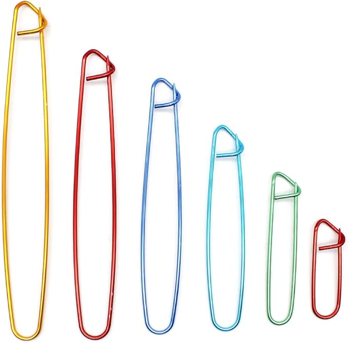 12Pcs Stitch Holder Set, 6 Size Assorted Colors Aluminum Stitch Holder