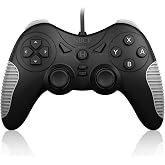 NBCP W5 Wired Controller for Switch 2,Switch,PC,PS3 Gamepad | Dual Vibration,Hall Effect Joysticks,Turbo,Wake-up,C Button,Screenshot,10-Foot USB Cable,Plug and Play,Black