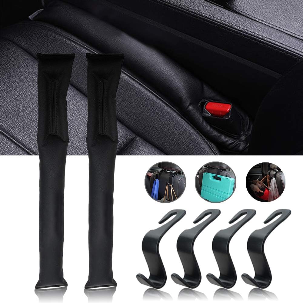 ASFINS Car Seat Gap Filler, 2pcs Universal Gap Filler Pad PU Leather