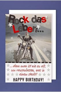 Motorrad Karte Grußkarte Geburtstag Oldtimer Lass Es Krachen