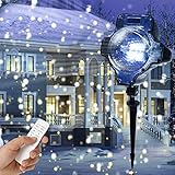 Snowfall Decorative Lights,Malivent Waterproof Snowflake Led Laser Projector Lights Outdoor Decorative Lighting with Remote for Xmas Halloween Holiday Party Wedding Garden