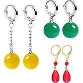 Anime Goku Earrings Dragon B. Costume Jewellery Accessories for Men & Women Yellow/Dark Green 3 pcs