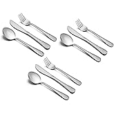 HaWare Kids Toddler Silverware Set 9-Piece Stainless Steel Preschooler Utensils Flatware Set Include Spoon/Fork/Butter Knife 