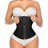 YIANNA Waist Trainer for Women Latex Underbust Tummy Control Waist Cincher Corset Hourglass Body Shaper Zipper and Hooks