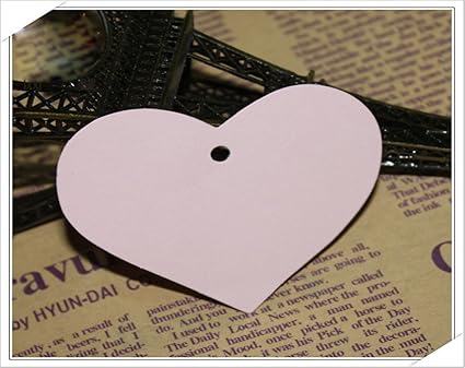 Amazon Com Demarkt 100x Love Heart Shaped Gift Tags With