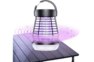 GARTO Bug Zapper Outdoor/Indoor, 2 in 1 Portable Camping Lanterns USB Rechargeable Mosquito Killer 2000mAh Battery Operated Cordless Fly Trap for Tents, Patios (Black)
