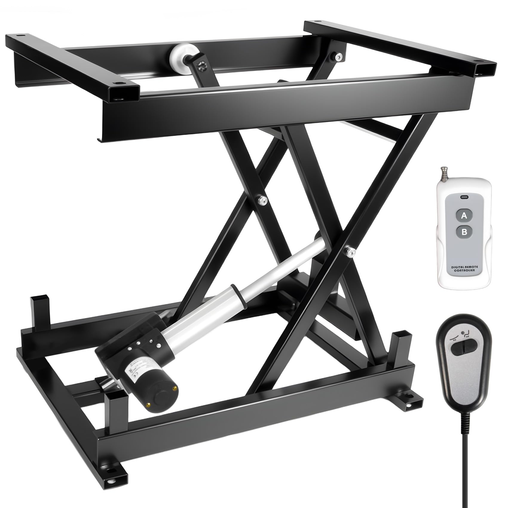 Photo 1 of **SCRATCHES** Electric Lift Table 220 lbs Capacity, 8.3-22.8 in Height Adjustable Lifting Platform with Wired/Wireless Remote,Single Scissor Lift Table,for Working Platform,Computer Desk, Material Handling