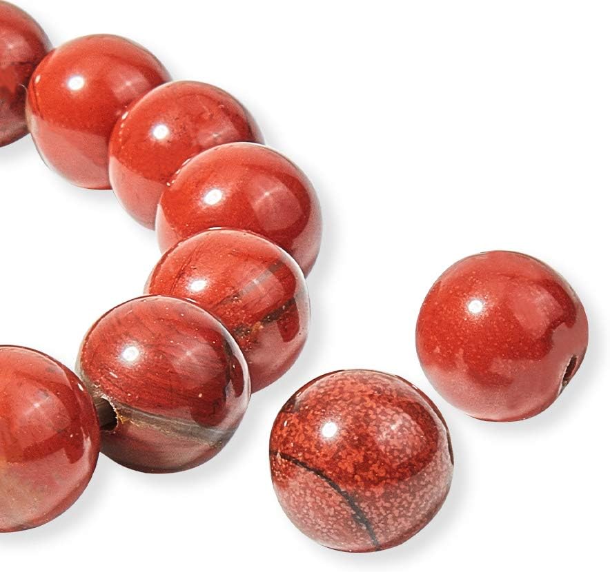 ONLYCRAFT 96pcs 8mm Natural Red Agate Beads Red Marble Bead Strands Round Loose Gemstone Beads Energy Stone for Bracelet Necklace Jewelry Making
