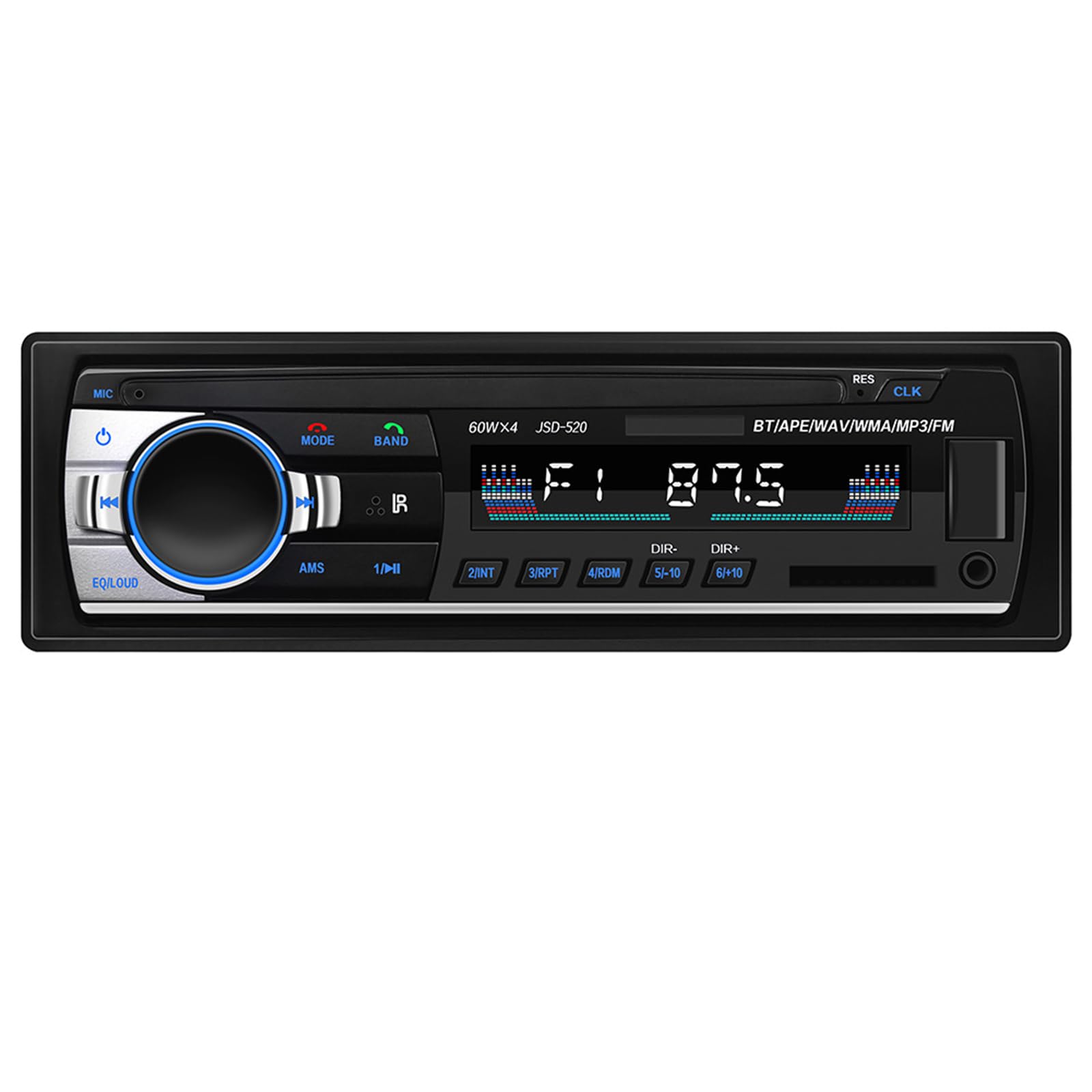 Car radio Bluetooth Car Stereo, 4 x 60W Car Audio FM Radio, MP3 Player USB/SD/AUX Hands Free Calling with Wireless Remote Control