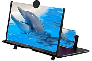 12 inch Phone Screen Magnifier for Cell Phone, HD Screen Magnifier Movie Video Game Amplifier, Pulling-Out Mobile Magnifiers 