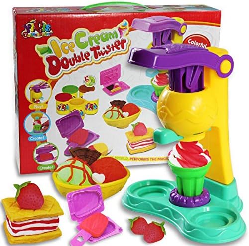 Yiqis Dough Ice Cream Girls Boys Diy Doh Xmas Gift Toy Kitchen Sets