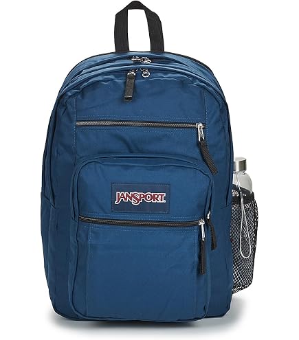 jansport 17.5'' big student backpack JansSport Pack NAVY Two main compartments for Okuma Blue Carbon | Bookbag Size:360