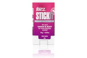 iTac2® StickIT Regular Strength Pole Grip – Long-Lasting Beeswax Grip Aid for Pole Dancing, Aerial Silks, Fitness & Sports – Natural, Waterproof, Anti-Slip Formula for Dry Hands