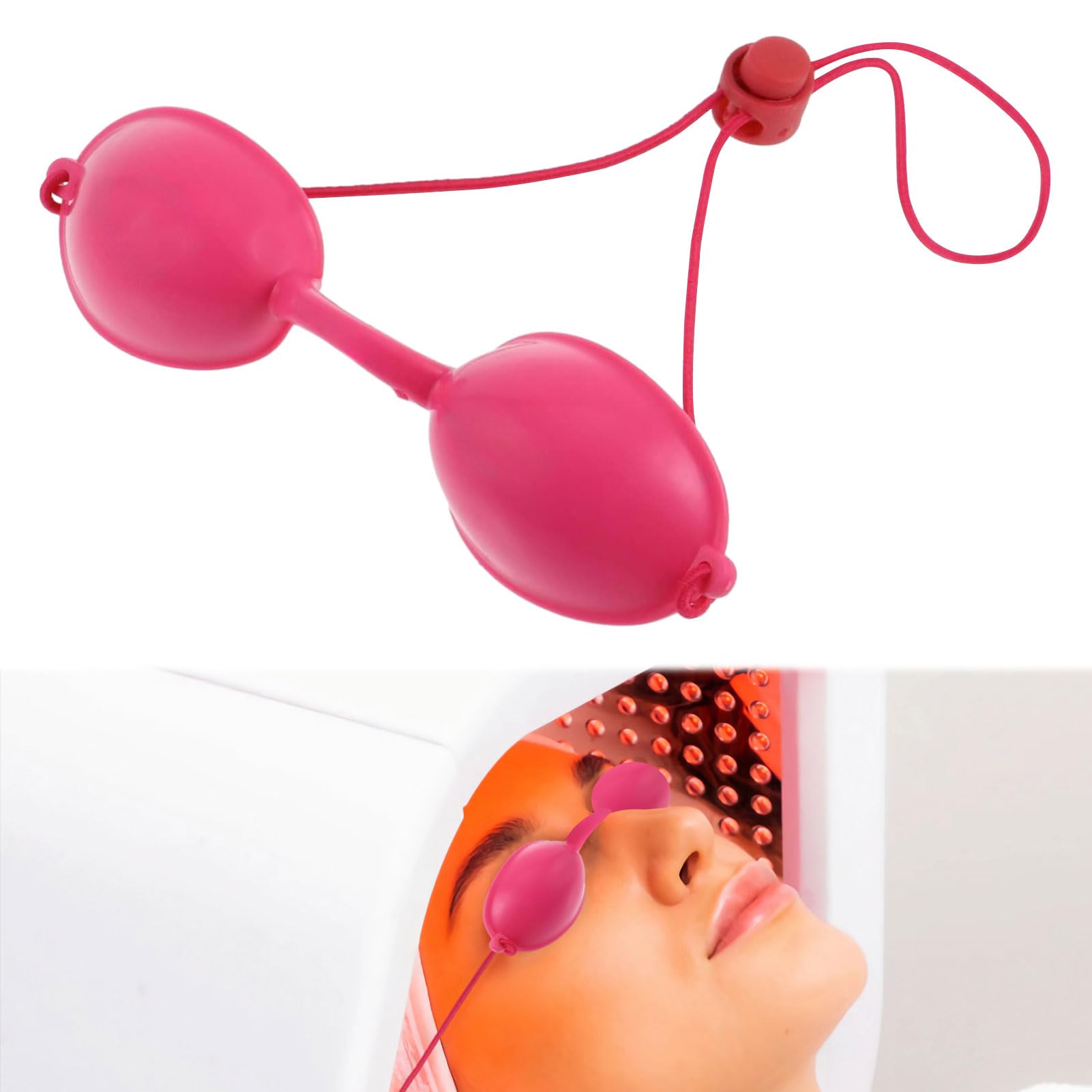 Nuqin Sunbed Goggles - Eye Protection for IPL & UV, Pink