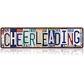 TREEPERI Vintage Sport Street Sign Cheerleading Wall Decor Metal Tin Signs for Bar Home Bedroom Garage