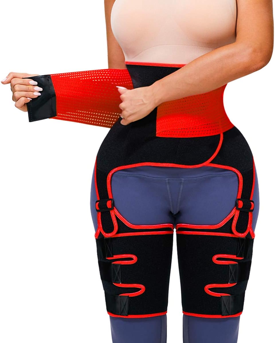 Waist and Thigh Trainer for Women, 3 in 1 Waist Trainer Thigh Trimmer