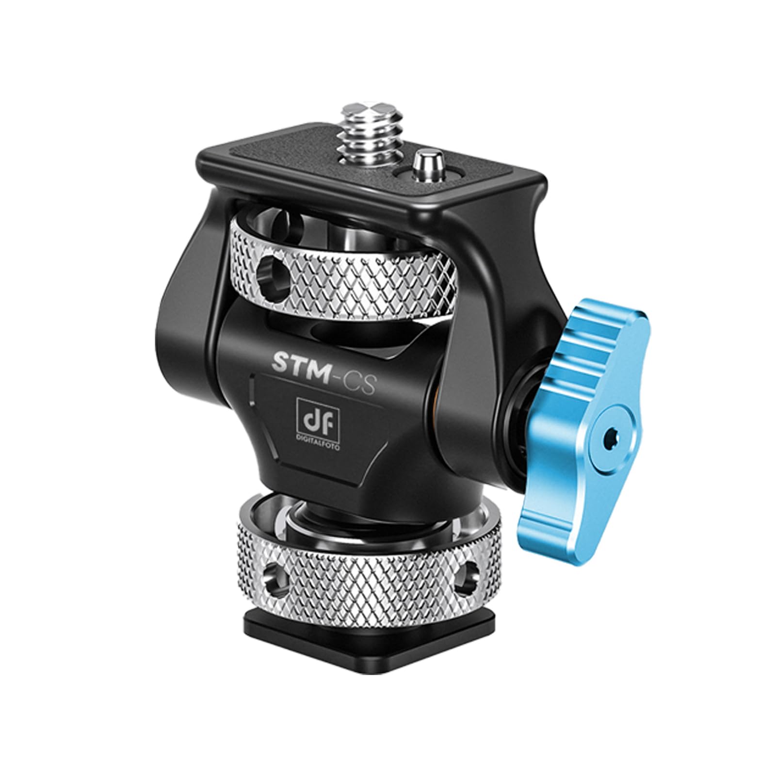 DFCINE Camera Monitor Mount with Cold Shoe, Swivel and Tilt Adjustable Mount for 5" & 7" Monitors, Universal 1/4” Screw, Compatible with SmallHD, Ninja V and More. (STM-CS)