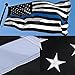 Thin Blue Line Flag, Police Flag, American Flag, Police Flag, Honoring Law Enforcement Officers, Embroidered Stars Sewn Stripes, Blue Thin Line